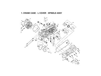 CRANK CASE, L COVER, SPINDLE ASSY.