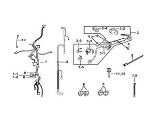 WIRE HARNESS, KEY SET, DC. POWER OUTLET