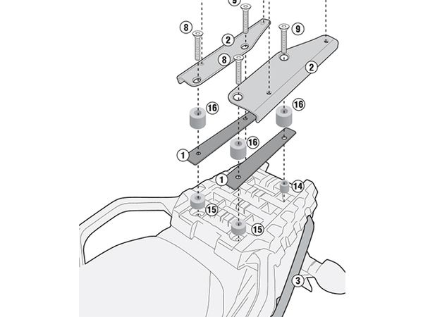 Givi monteringsett Monolock Suzuki DL1000 V-Strom 2014 ## bilde 1