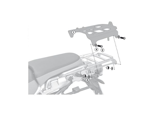 Givi bagasjebrett monokey i aluminium BMW R1200GS Adventure bilde 2