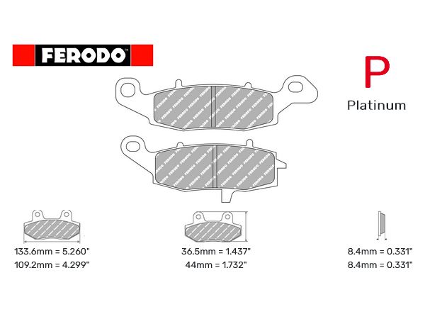 Ferodo bremsekloss sett Platinium til 1 bremseskive bilde 1