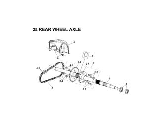 REAR WHEEL AXLE