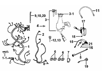 WIRE HARNESS, KEY SET, DC. POWER OUTLET