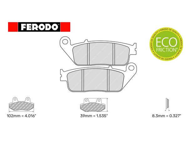 Ferodo bremsekloss sett ECO friction til 1 bremseskive. bilde 1