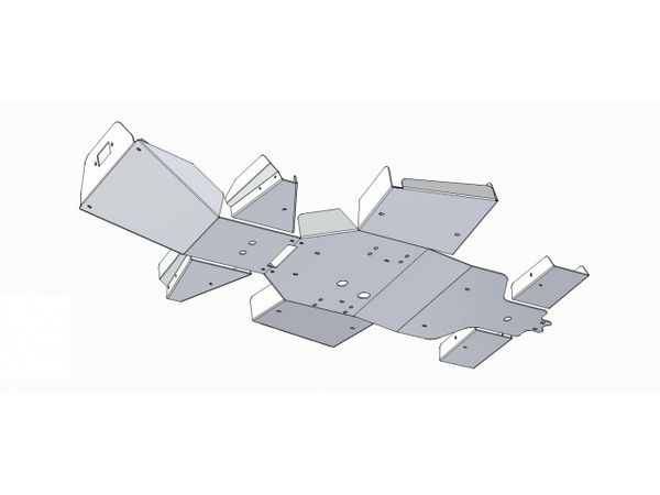 Bukskjold/Skidplate kit. Aluminium. Linhai bilde 1