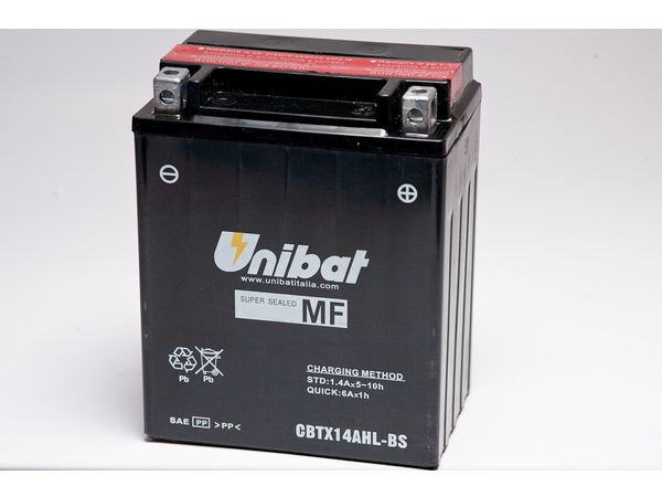 Unibat MF batt med syrebeholder(CBTX14AHLBS) bilde 1
