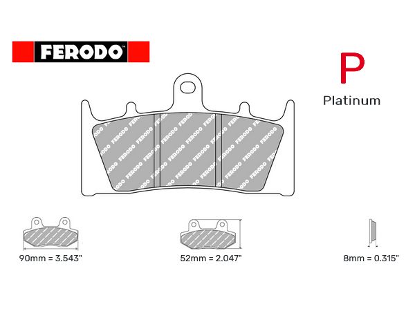 Ferodo bremsekloss sett Platinium til 1 bremseskive bilde 1