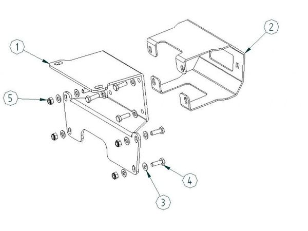 Iron Baltic Vinsjbrakett  Polaris 800 RZR / 800 RZR-S BAK bilde 1