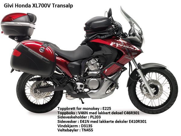 Givi brett toppboks monokey Honda XL700V Transalp bilde 2