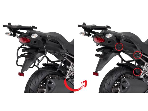 Sideveskefester plxr i stål med hurtigkobling for V35/V37 vesker Kawasaki V bilde 1