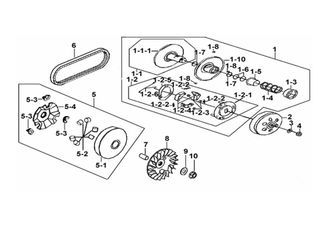 DRIVEN PULLEY, MOVABLE DRIVE FACE ASSY.