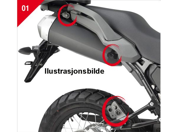 Sideveskefester plxr i stål med hurtigkobling for V35/V37 vesker## bilde 3