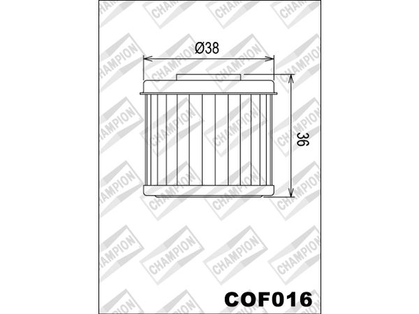 Olje filter Champion (=HF116) bilde 2