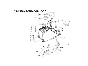 FUEL TANK , OIL TANK ASSY
