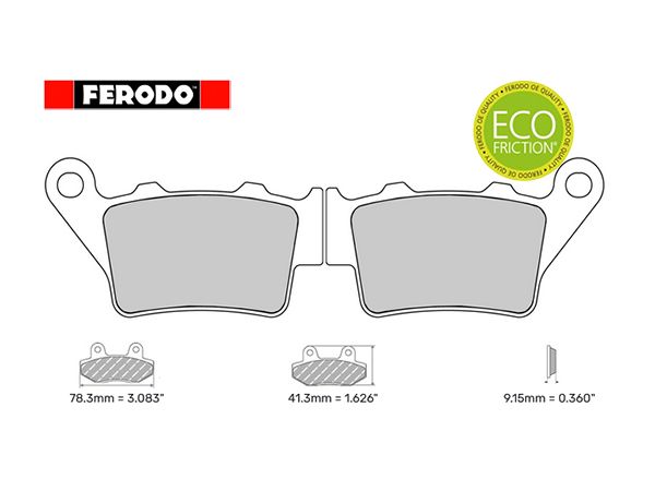 Ferodo bremsekloss sett ECO friction til 1 bremseskive. bilde 1