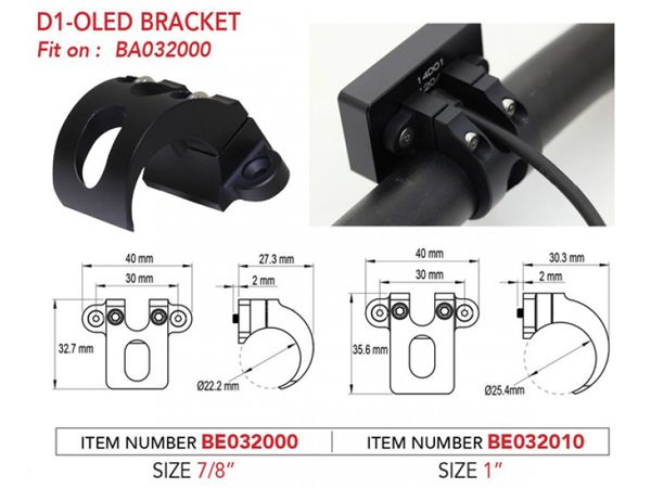 D1 OLED Holder for 22mm styre # bilde 2