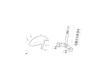 FRONT FENDER, STEERING STEM