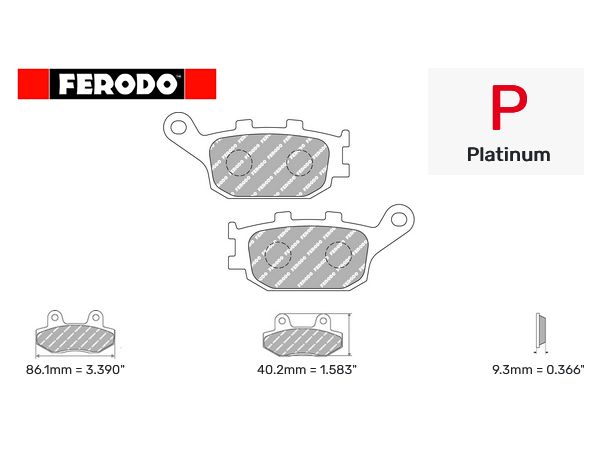 Ferodo bremsekloss sett Platinium til 1 bremseskive bilde 1