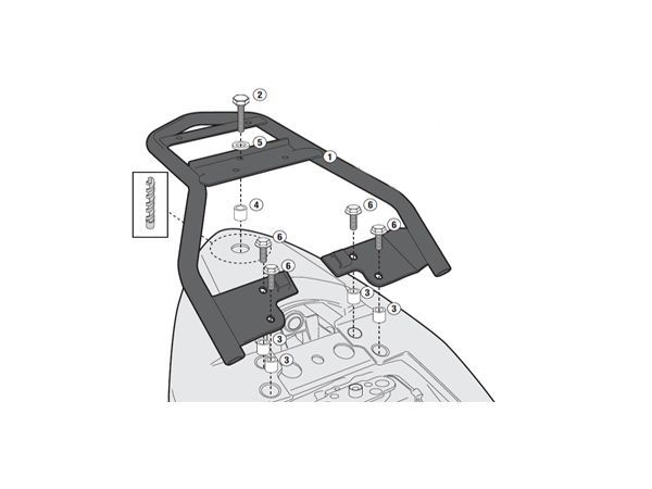 Givi bagasjebrett Monolock toppboks Suzuki Inazuma 250 (SR3103) bilde 1