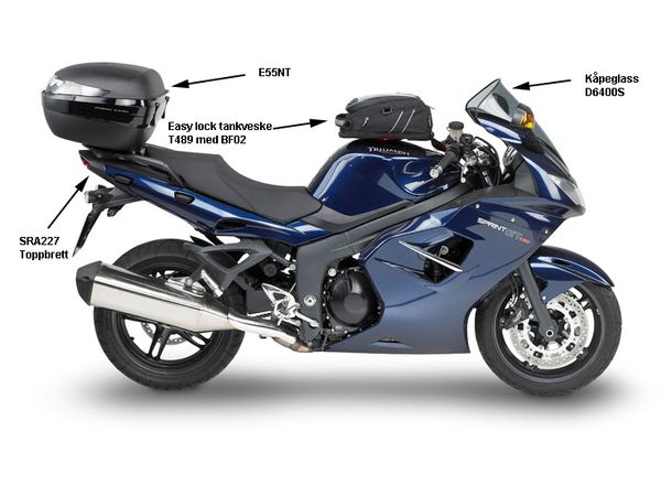 Givi bagasjebrett monokey i aluminium Triumph Sprint GT1050 ## bilde 2