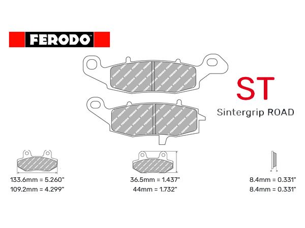 Ferodo bremsekloss Sinter til 1 bremseskive bilde 1