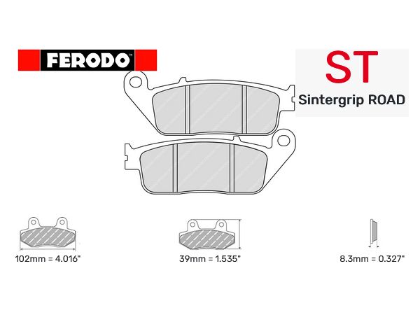 Ferodo bremsekloss Sinter til 1 bremseskive bilde 1