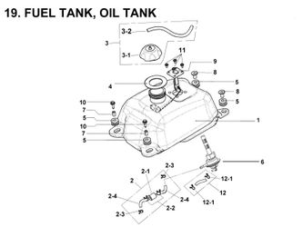 FUEL TANK, OIL TANK ASSY