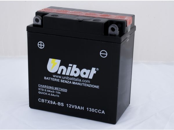 Unibat MF batt med syrebeholder(CBTX9ABS) bilde 1