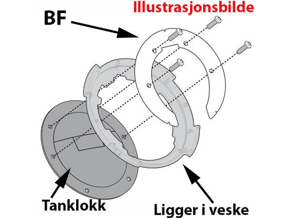 Festesett for Tanklock tankvesker Yamaha bilde 2