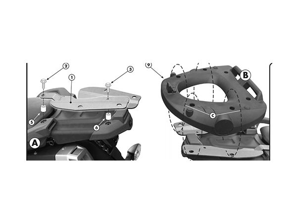 Givi brett Monolock toppboks Yamaha XZ660Z Tenerè bilde 1