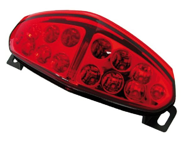 Baklys LED rødt glass Kawasaki ER-6 bilde 1