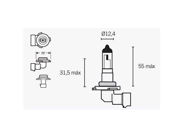 Pære 12V 51W HB4 bilde 1