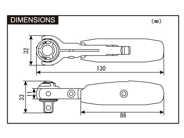 FLEXIBLE RATCHET 3/8 bilde 2