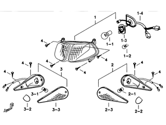 HEAD LAMP AND FRONT TURN SIGNAL LAMP