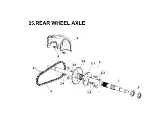 REAR WHEEL AXLE
