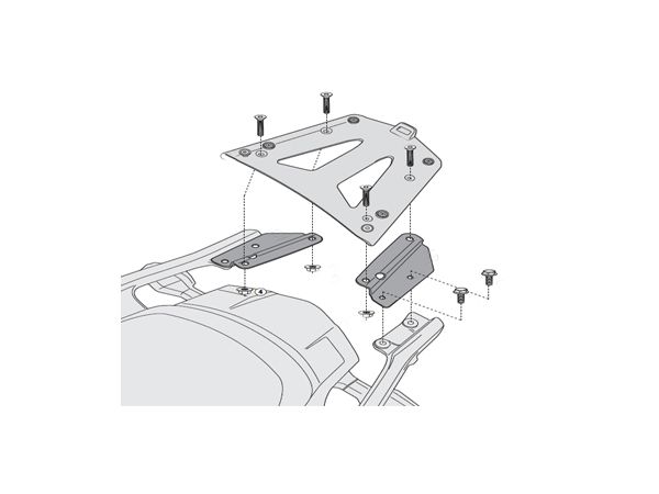 Givi bagasjebrett monokey i børstet aluminium Kawasaki Versys bilde 2