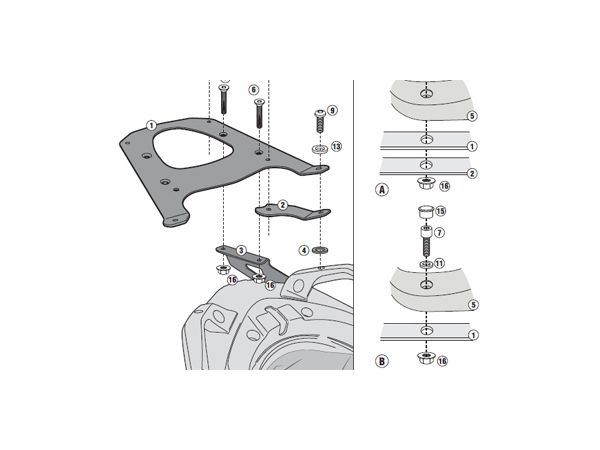 Givi monteringsett Monolock toppboks BMW C600 Sport # bilde 1