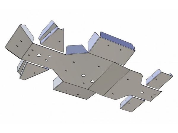 Bukskjold/Skidplate kit. Aluminium. Linhai bilde 1