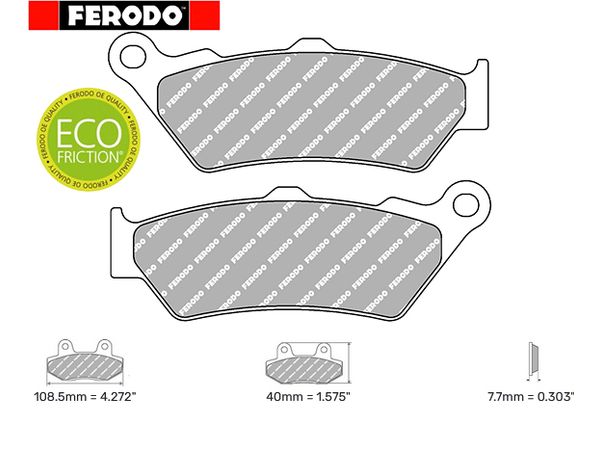 Ferodo bremsekloss sett ECO friction til 1 bremseskive. bilde 1