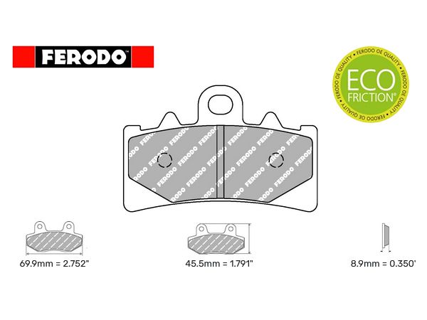 Ferodo bremsekloss sett ECO friction til 1 bremseskive. bilde 1