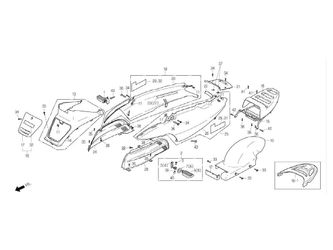 CENTER COVER, BODY COVER 1