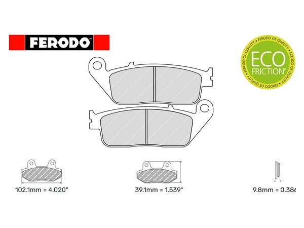 Ferodo bremsekloss sett ECO friction til 1 bremseskive. bilde 1