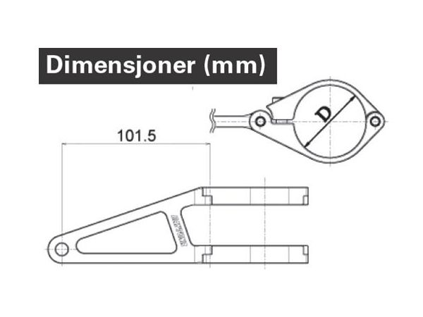 CNC HEADLIGHT BRACKET SET, LONG bilde 2