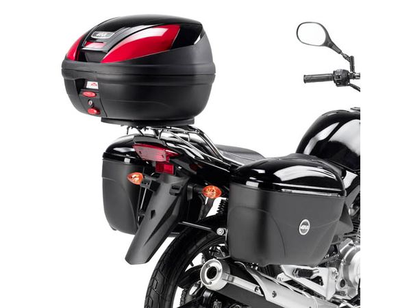 Sideveskefester i stål for E21/E22 vesker Yamaha YBR125 ## bilde 1