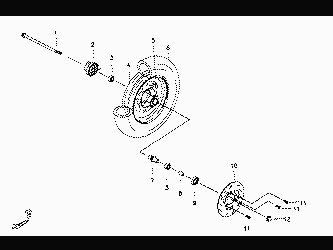 FRONT WHEEL (FOR 12 INCH RIM)