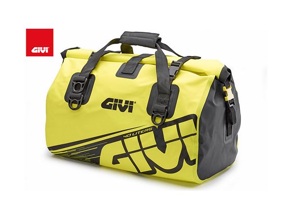 Vanntett Givi bag, 40 liter, for montering på sete eller bagasje på MC.## bilde 1