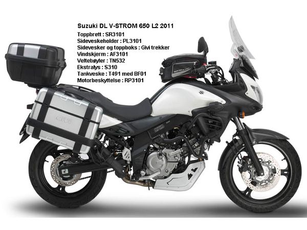 Givi bagasjebrett Monokey toppboks Suzuki DL650 V-Strom bilde 3