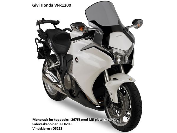 Sideveskefester plx i stål for v35 vesker Honda VFR1200F ## bilde 3