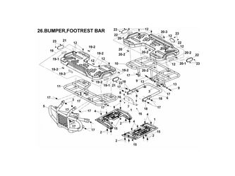 BUMPER, FOOTREST BAR