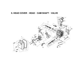 COVER HEAD, HEAD, CAM SHAFT, VALVE